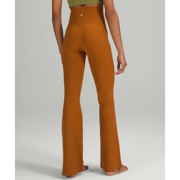 Lululemon Groove Super-High-Rise Flared Pant Nulu Butternut Brown Size 6 - Picture 1 of 8